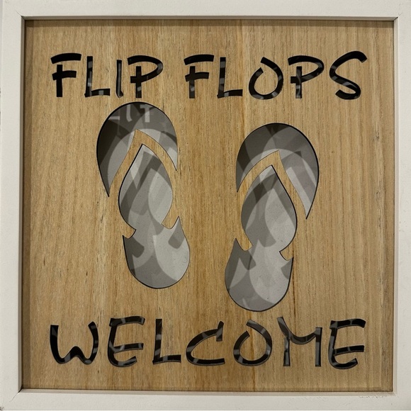 Flip flops welcome sign lights wall hanging - Picture 1 of 4